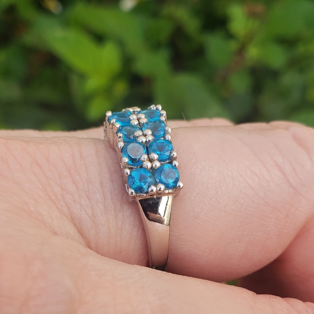 Neon Blue Apatite Ring - Picture 3 of 11
